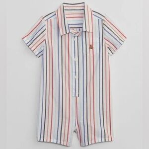 Baby Gap Striped Romper with Logo 18-24 Months